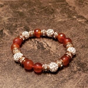 Stretchy Bead & Rhinestone Bracelet
